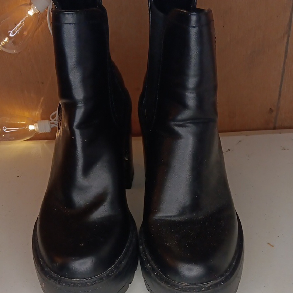 Madden Girl Sleek Black Ankle Boots